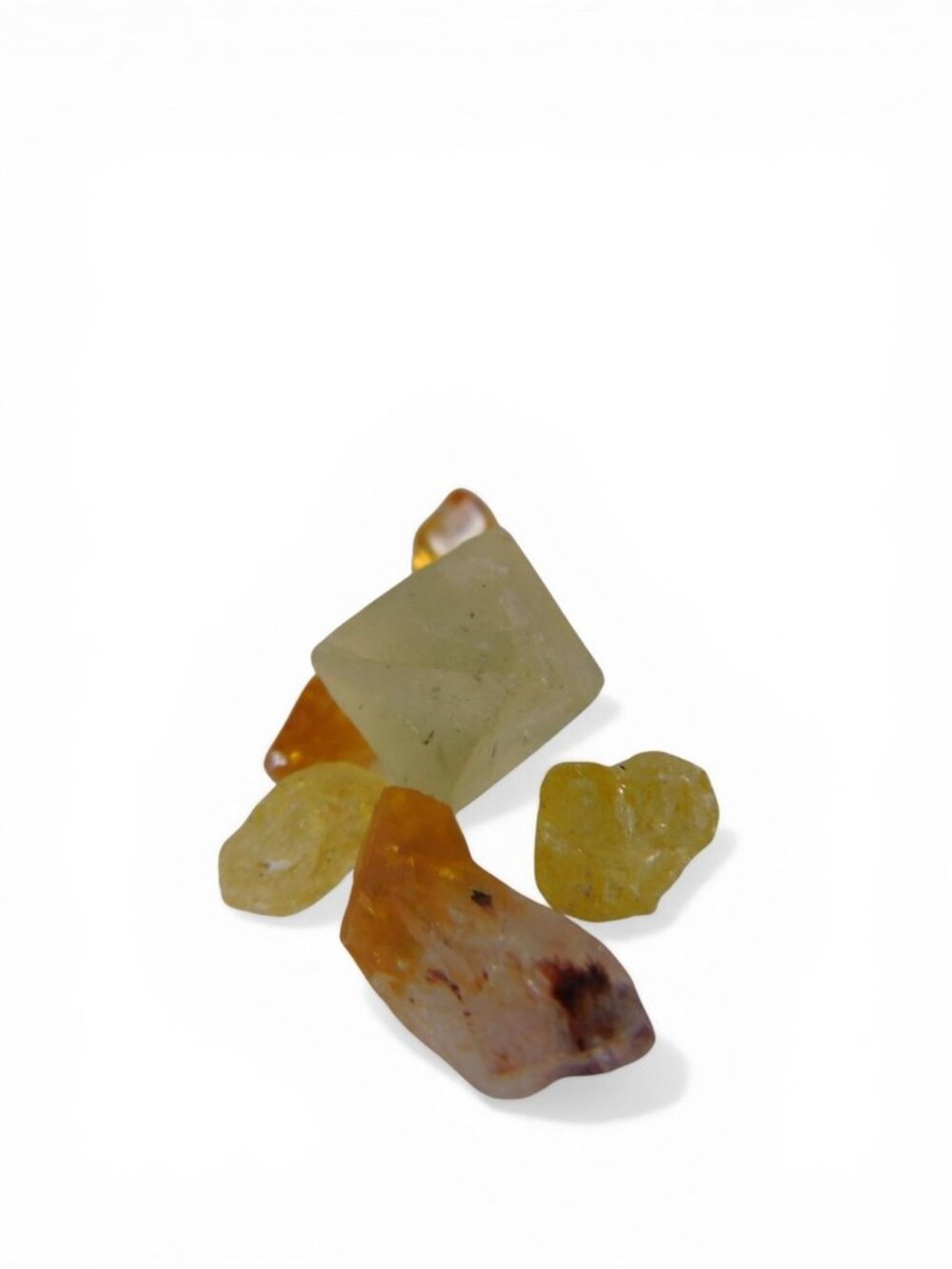 Mixed Citrine & Yellow Quartz Rough Crystal Lot Tiny Specimens - Picture 7 of 8